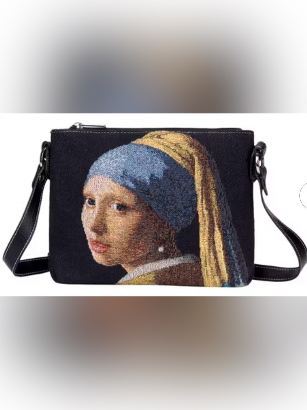 “Girl with a Pearl Earring” by Johannes Vermeer Crossbody Bag